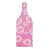 Sand Dollar weiß und rosa Schneidebrett (Vorderseite)