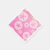 Sand Dollar weiß und rosa Serviette (Ecke)