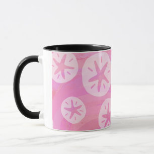 Sand Dollar weiß und rosa Tasse