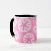 Sand Dollar weiß und rosa Tasse (Vorderseite Links)