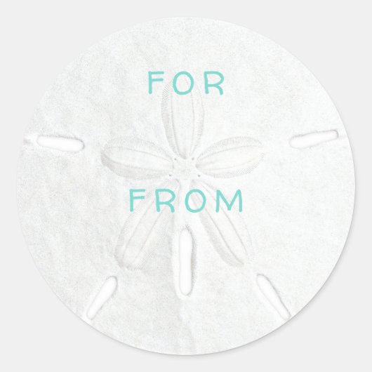 Sand Dollar White Sticker Geschenk (Vorderseite)