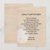 Sand Dollar Wood Beach Vows Einladung zum Jahresta (Vorne/Hinten)