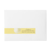 Sand Dollar Yellow Beach Rundum-Adressaufkleber (Vorderseite)