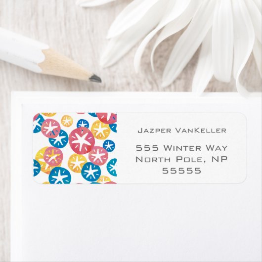 Sand Dollar Yellow Blue Pattern (Insitu)