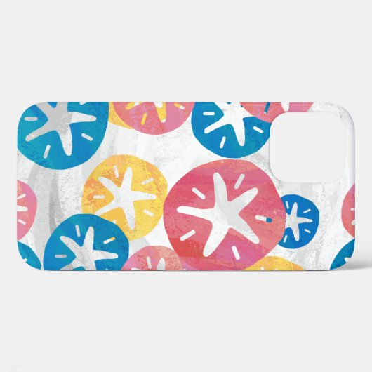 Sand Dollar Yellow Blue Pattern Case-Mate iPhone Hülle (Rückseite (Horizontal))