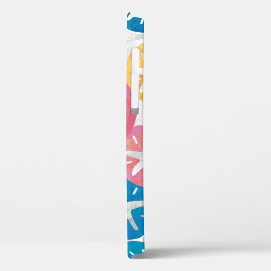 Sand Dollar Yellow Blue Pattern Case-Mate iPhone Hülle (Rückseite / Links)