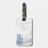 Sand Dollar Yellow Blue Pattern Gepäckanhänger (Rückseite vertikal)