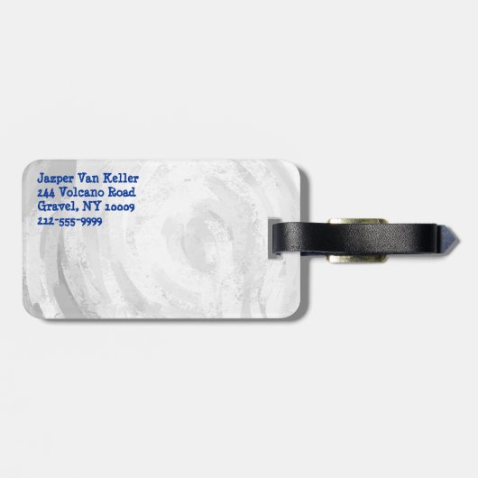 Sand Dollar Yellow Blue Pattern Gepäckanhänger (Rückseite horizontal)