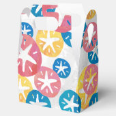 Sand Dollar Yellow Blue Pattern Geschenkschachtel (Geöffnet)