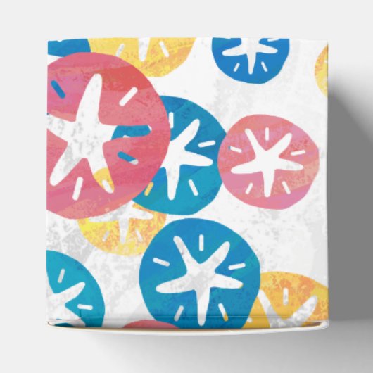 Sand Dollar Yellow Blue Pattern Geschenkschachtel (Oben)