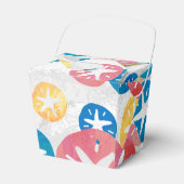 Sand Dollar Yellow Blue Pattern Geschenkschachtel (Vorderseite)