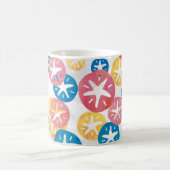 Sand Dollar Yellow Blue Pattern Kaffeetasse (Mittel)
