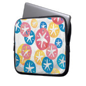 Sand Dollar Yellow Blue Pattern Laptopschutzhülle (Vorderseite Links)