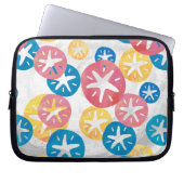 Sand Dollar Yellow Blue Pattern Laptopschutzhülle (Vorderseite)