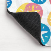 Sand Dollar Yellow Blue Pattern Mousepad (Ecke)