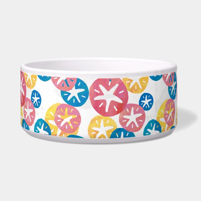 Sand Dollar Yellow Blue Pattern Napf (Vorderseite)