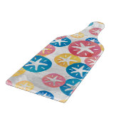 Sand Dollar Yellow Blue Pattern Schneidebrett (Ecke)