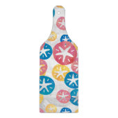 Sand Dollar Yellow Blue Pattern Schneidebrett (Vorderseite)