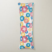 Sand Dollar Yellow Blue Pattern Seitenschläferkissen (Vorderseite Vertikal)