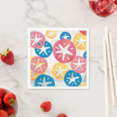 Sand Dollar Yellow Blue Pattern Serviette (Beispiel)