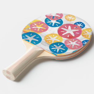 Sand Dollar Yellow Blue Pattern Tischtennis Schläger