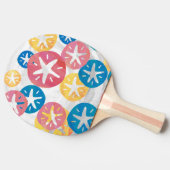 Sand Dollar Yellow Blue Pattern Tischtennis Schläger (Seitenansicht)