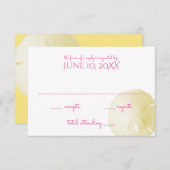 Sand Dollar Yellow Wedding RSVP (Vorne/Hinten)