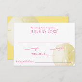 Sand Dollar Yellow Wedding RSVP (Vorne/Hinten)