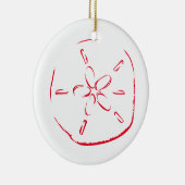Sand Dollar Zeichne Weihnachten Keramik Ornament (Rechts)