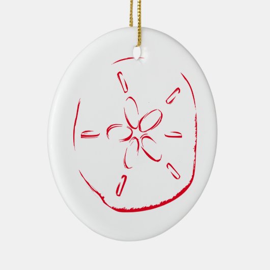 Sand Dollar Zeichne Weihnachten Keramik Ornament (Rechts)