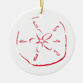 Sand Dollar Zeichne Weihnachten Keramik Ornament (Vorne)