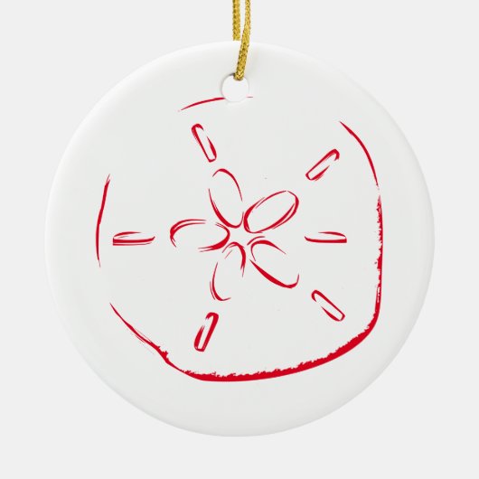 Sand Dollar Zeichne Weihnachten Keramik Ornament (Vorne)