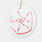 Sand Dollar Zeichne Weihnachten Keramik Ornament (Links)