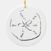 Sand Dollar Zeichnend Keramik Ornament (Hinten)