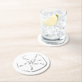 Sand Dollar Zeichnend Runder Pappuntersetzer (Vor Ort)
