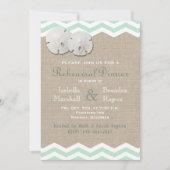 Sand Dollar & Zickzack Probe Abendessen Einladung (Vorderseite)