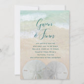Sand Dollars Beach - Heiratszeremonie Einladung (Vorderseite)