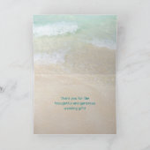 Sand Dollars Beach Scene Hochzeit Vielen Dank Karte (Innenseite)