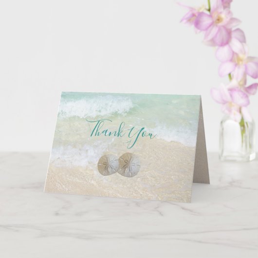 Sand Dollars Beach Scene Hochzeit Vielen Dank Karte (Orchidee)