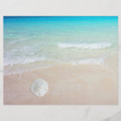 Sand Dollars Beach Scene Tri-Fold Hochzeitsprogram (Rückseite)