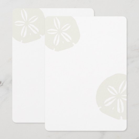 Sand Dollars Blank Beach Wedding Fan Program Paper Programm (Vorne/Hinten)