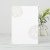 Sand Dollars Blank Beach Wedding Fan Program Paper Programm (Stehend Vorderseite)