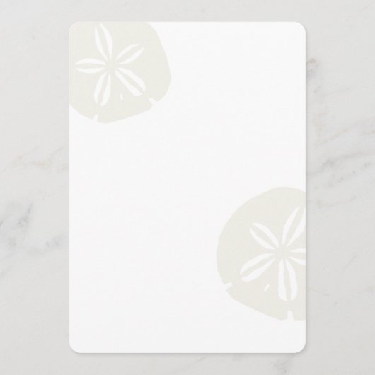 Sand Dollars Blank Beach Wedding Fan Program Paper Programm (Rückseite)