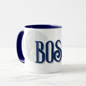 Sand Dollars Boss Text Weißer Kaffee Tasse (Vorderseite Links)