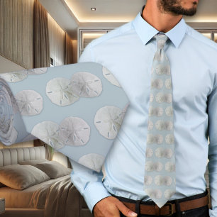 Sand Dollars Bräutigam Graublau Hochzeit Krawatte