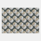 Sand Dollars Grau Gemustert Geschenkpapier Set (Vorderseite 2)