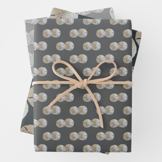 Sand Dollars Grau Gemustert Geschenkpapier Set (Beispiel)