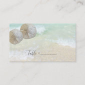 Sand Dollars Hochzeitsplatz Tischkarten Platzkarte (Vorderseite)