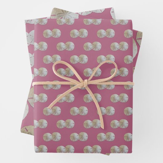Sand Dollars Mauve Pink Gemustert Geschenkpapier Set (Beispiel)