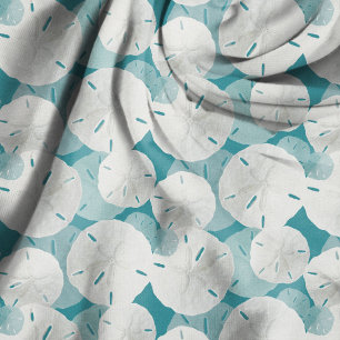 Sand Dollars Muster Blau Stoff